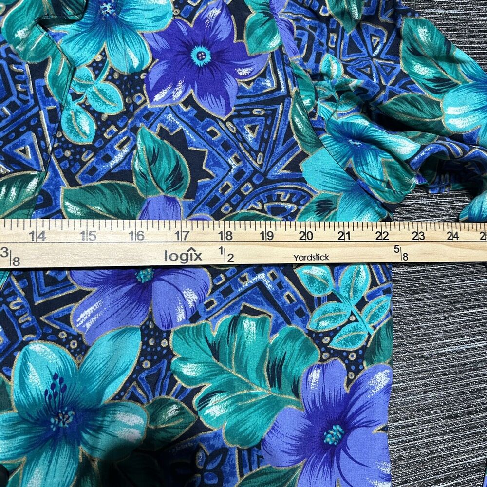 Ship N Shore Vintage Blazer Women's L Blue Green Single Button Made in USA - Picture 8 of 13